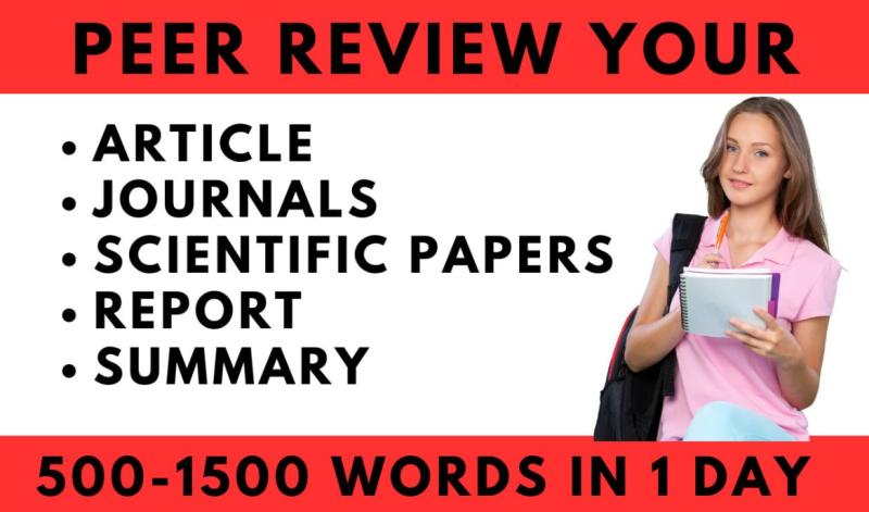 I will peer review your articles, journals and scientific papers to accuracy