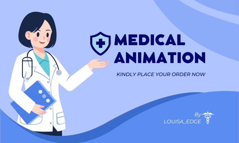 I will do 3D healthcare animation, dental devices, 3D medical animation, aesthetic HD
