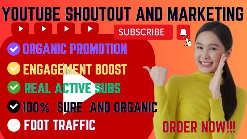 I will give consistent shoutouts to your YouTube channel to help you gain a massive audience