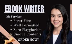 I will do ebook ghostwriting as ebook ghostwriter ghost book writer