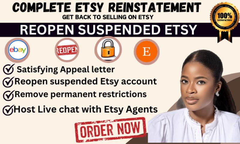 Write convincing appeal letter to reinstate your suspended etsy