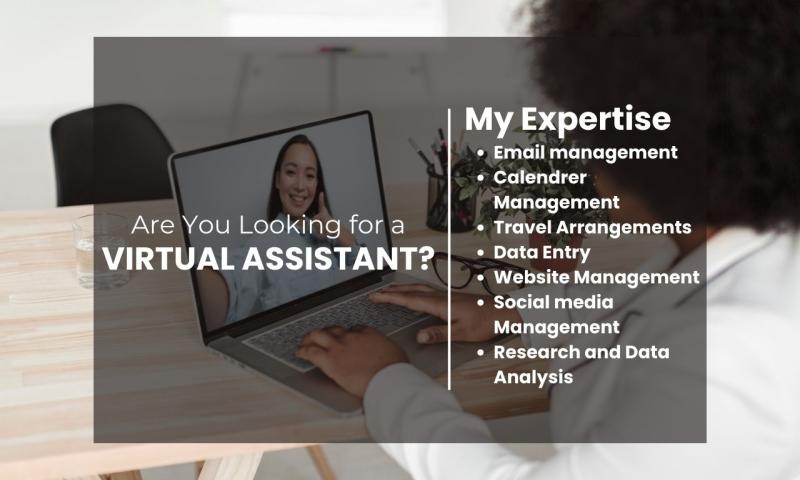 I will be your virtual assistant, data entry personnel, and personal assistant