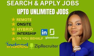I will search, apply remote jobs for you, job application, apply to jobs on your behalf