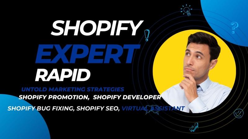I will shopify virtual assistant shopify store manager shopify sales marketing expert