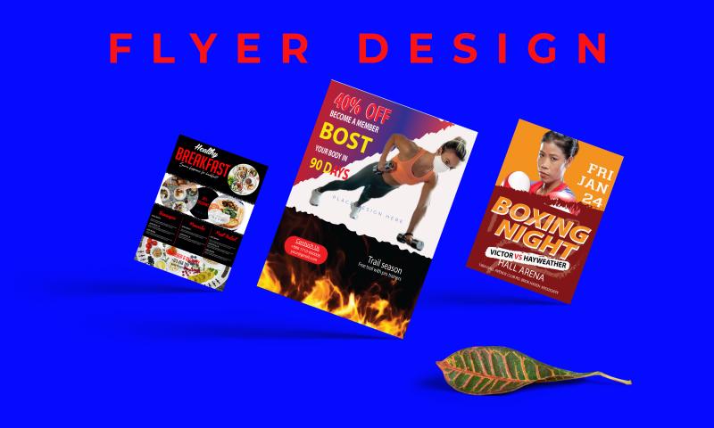I will do flyer design, sport flyer, club flyer, food flyer and graphic flyer design