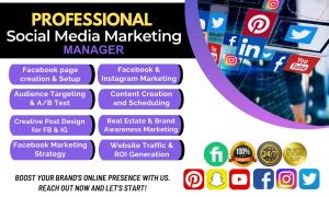 I will be your social media marketing manager, content creator digital marketing expert