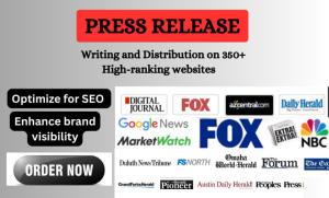 I will write press releases, submit articles, present press presentations, and distribute public relations.