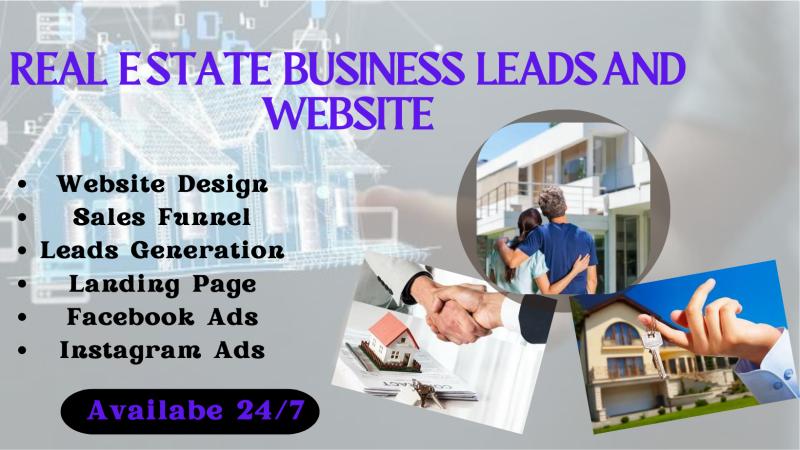 I will design eye catching website for your selling, buying real estate site and leads