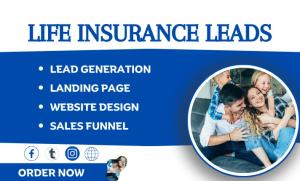 I will generate life insurance leads, health insurance leads, and insurance leads