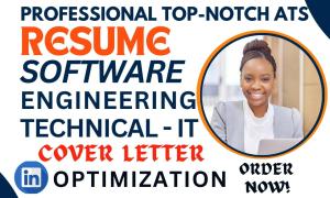 I will write professional engineering, faang software engineer or technical resume