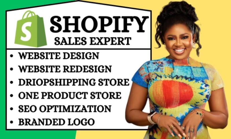 I will redesign Shopify website design Shopify website redesign dropshipping store