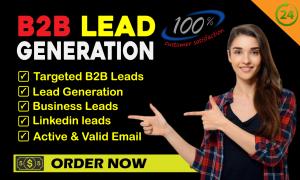 I will do b2b lead generation, targeted business leads and email list building