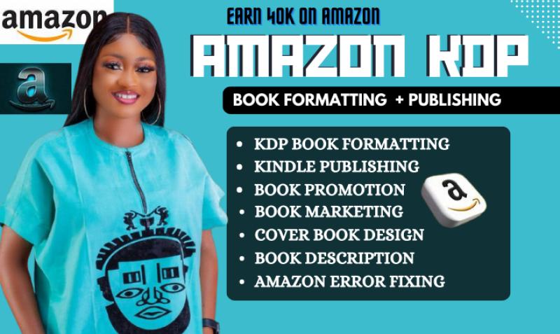 I will format publish promote your book on amazon and kindle KDP SEO marketing