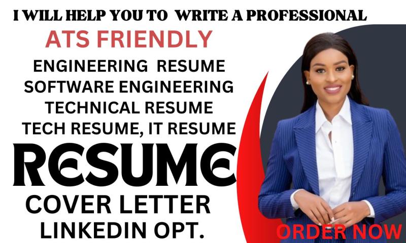 I will write engineering, technical, software engineer, tech cv and ats resume writing