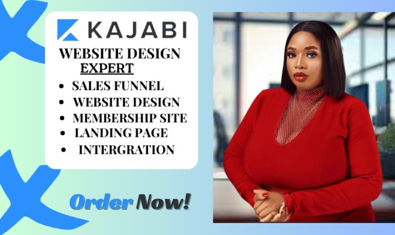 I will design Kajabi websites, Kajabi sales funnels, Thinkific, Teachable, Podia websites