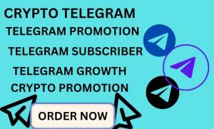 I will grow crypto telegram promotion, telegram subscriber, telegram growth