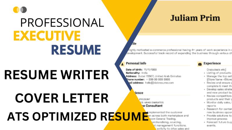 I will write executive, director, vp, svp, usajobs resume writing service, cover letter