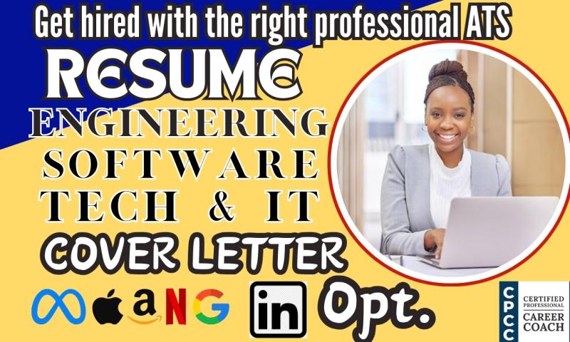 I will write professional engineering, FAANG software engineer, or technical resume