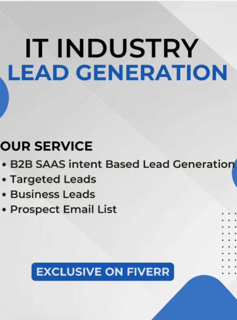 I will provide b2b IT industry intent based lead generation