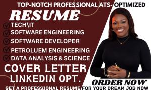 I will write engineering resume, construction, bdr, technical, IT, tech sales resume