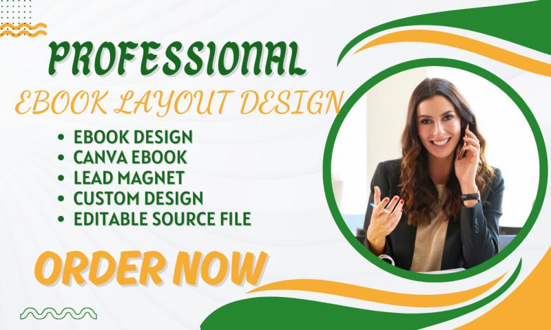 I will design Canva ebook, KDP journal or PDF workbook, interior layout, lead magnet