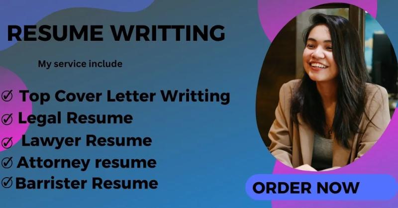 I will write an outstanding resume for lawyers, attorneys resume, paralegals resume