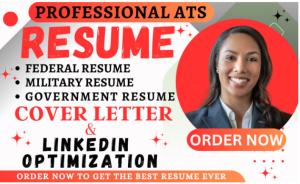 I will write federal resume, usajob, government resume, military resume, cover letter