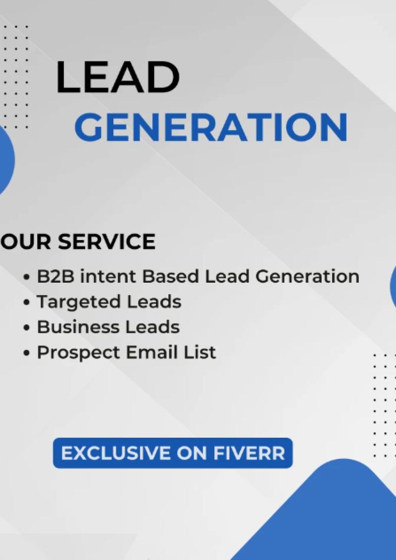 I will provide b2b intent based targeted lead generation
