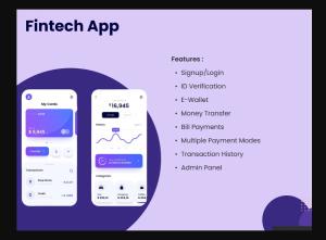 I will be your fintech app developer, ewallet app developer, UI and UX designer