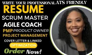 I Will Create Scrum Master, Project Management, PMP, Agile Resume, and CV