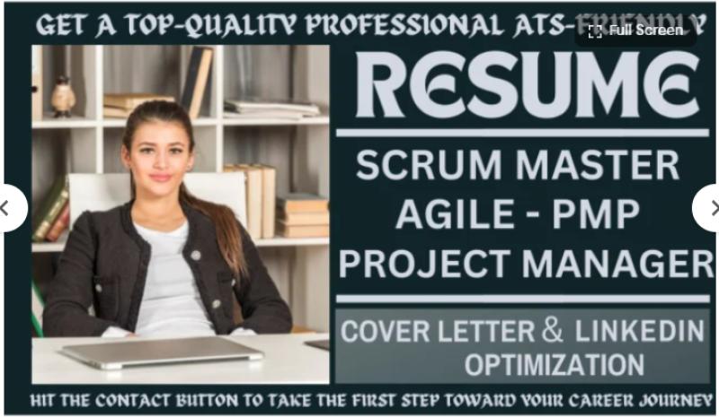 I will create scrum master resume, project management, product owner, agile, kanban, data analyst, risk management,