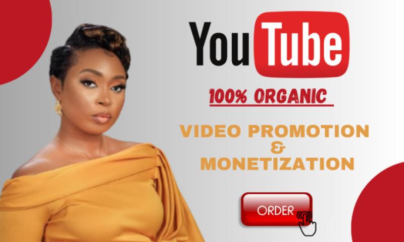 I will do organic promotion for complete youtube channel monetization