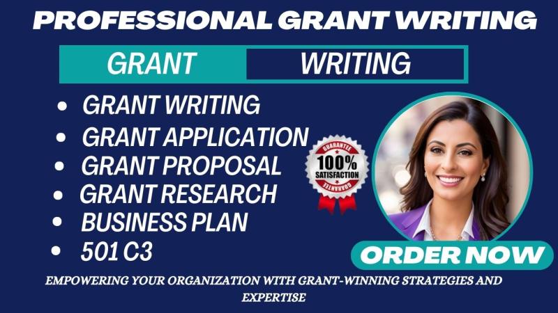 I will research and writing grant proposals, including state and federal grants