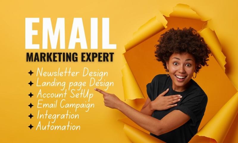 I will email marketing email automation email campaign klaviyo mailchimp getresponse