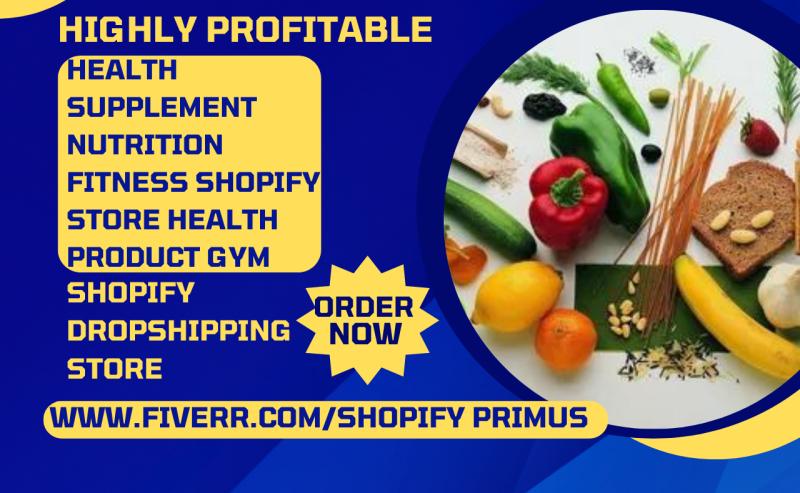Health and Fitness Shopify Store – Health Product Gym Dropshipping Website