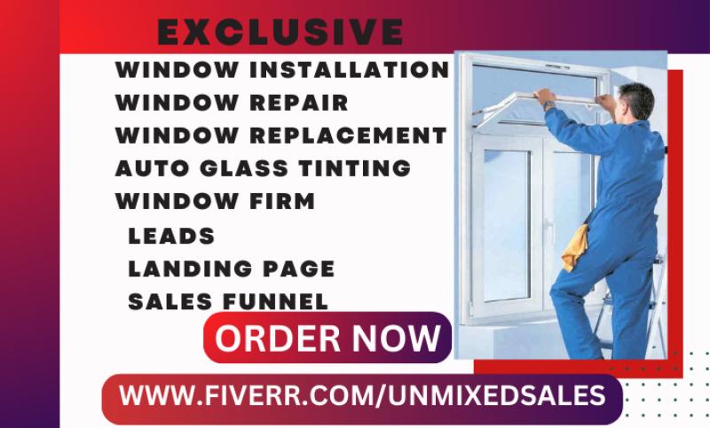 Window Installation, Auto Glass, Garage Tinting, Repair, Replacement – Branded Leads