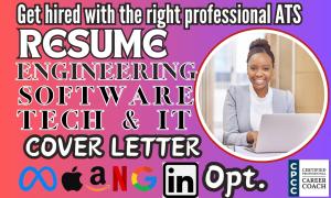 I will write professional engineering, FAANG software engineer, or technical resume