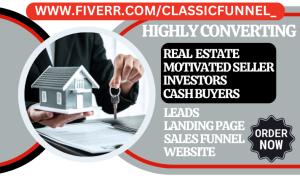 Generate Real Estate Motivated Seller Investors Active Cash Buyers Leads Website