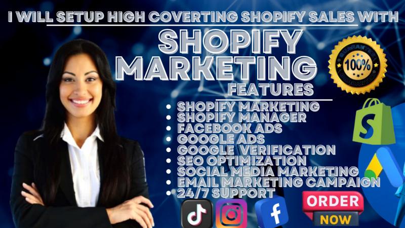 I will boost shopify sales, complete shopify dropshipping marketing, store promotion