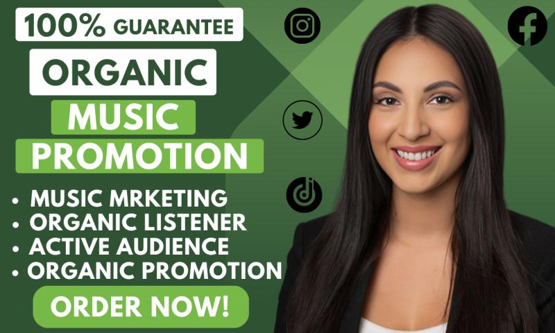 Do Organic Music Promotion and Spotify Promotion for Your Spotify and Apple Music