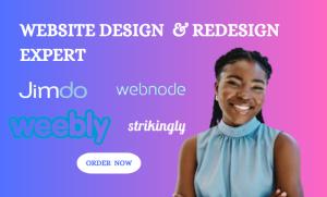 Design Website on Builderall, Sale Funnels, Kartra, Kartra Jimdo, Strikingly