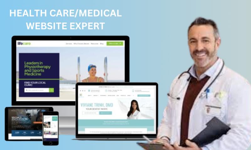 I will design medical, doctor, clinic, and healthcare website