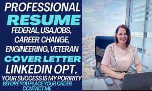 I will write career changing resume federal and engineering resume with cover letter