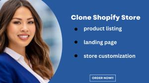 I will design or clone Shopify landing page Shopify store
