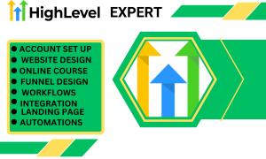i wil be your gohighlevel expert for go high level website and sales funnel