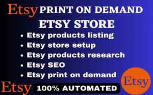 I will design Etsy digital products Etsy print on demand shop SEO