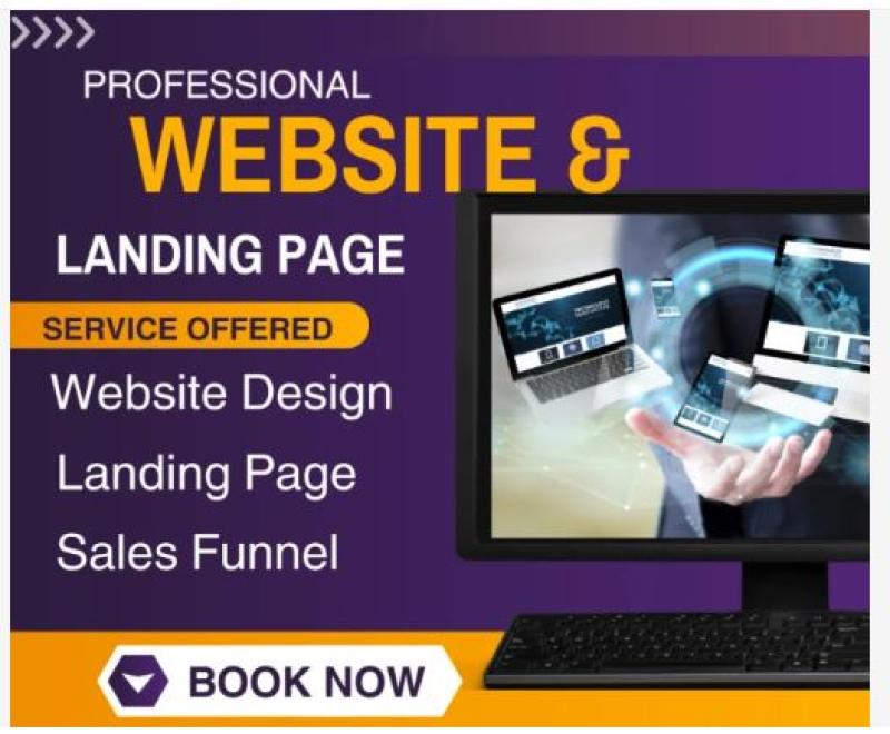 I will design a professional landing page, click funnel and complete wordpress website
