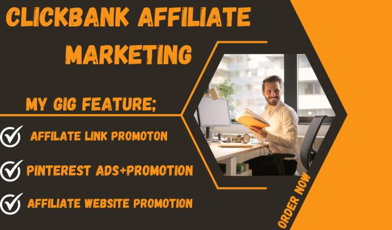 I will setup Clickbank Affiliate Marketing, Amazon Affiliate Website Link Promotion