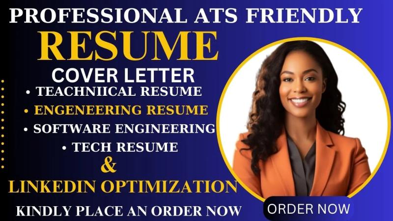 I will write engineering, tech, software engineering, technical resume, and resume writing