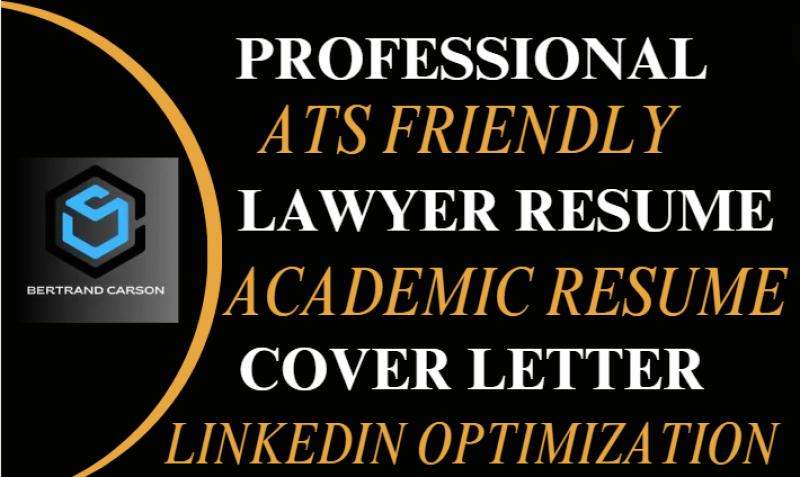 I will write outstanding lawyer resume, attorney and cover letters